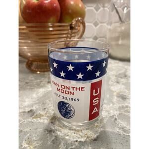 Vintage NASA Apollo 11 Drinking Juice Glass Man On The Moon Libbey 1969 USA